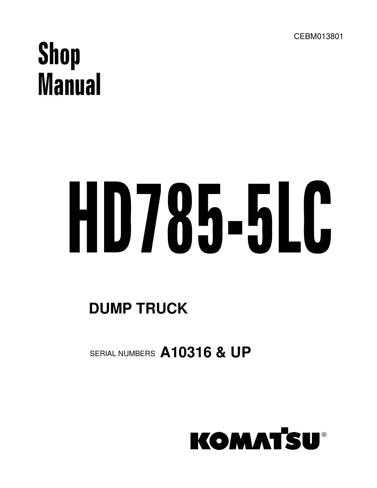 HD785-5LC Shop Manual